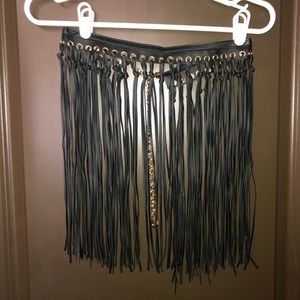 Black Fringe Belt